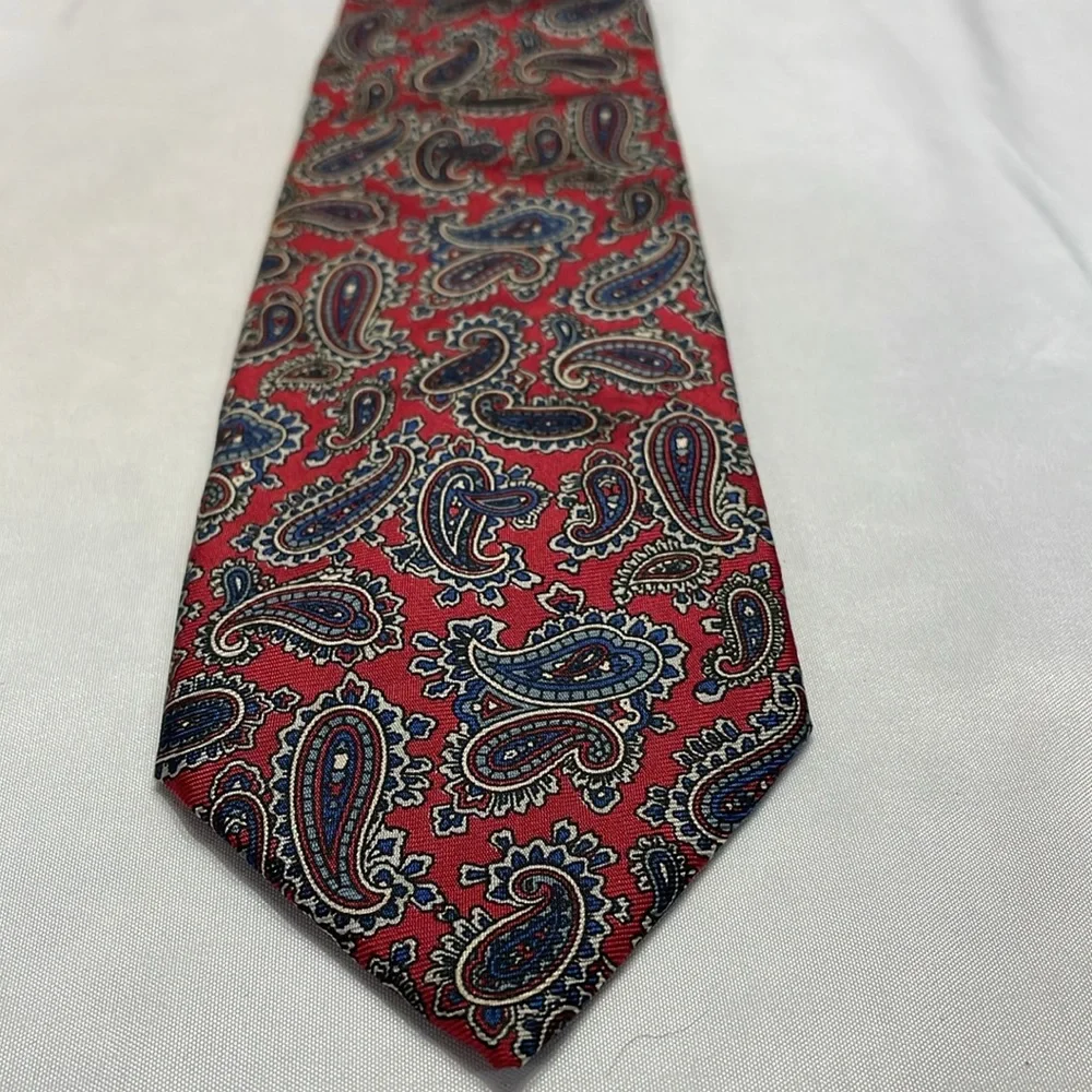 Valentino Pietro 100% Silk Paisley Tie‎ Formal Floral Event Preppy Academia